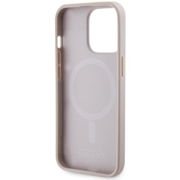 Guess Mobilskal till iPhone 13 Pro Max MagSafe Printed Stripes - Rosa Rosa