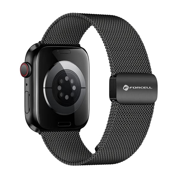 Forcell Apple Watch (38/40/41) Magnetisk rustfrit stål armbånd Svart