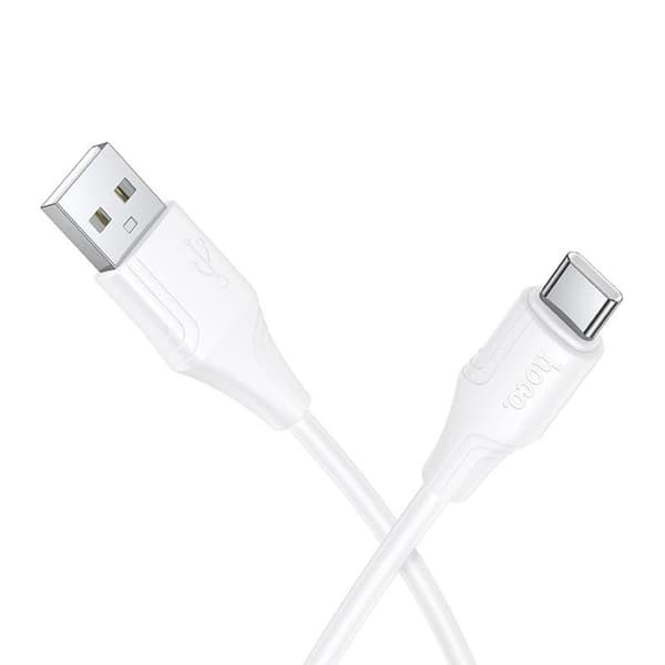HOCO USB-A till USB-C Kabel 3A 1m Silikon X124 - Vit Vit