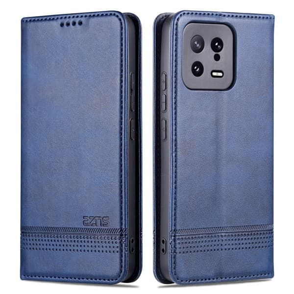 AZNS Xiaomi 13 5G Flip Plånboksfodral Konstläder - Blå