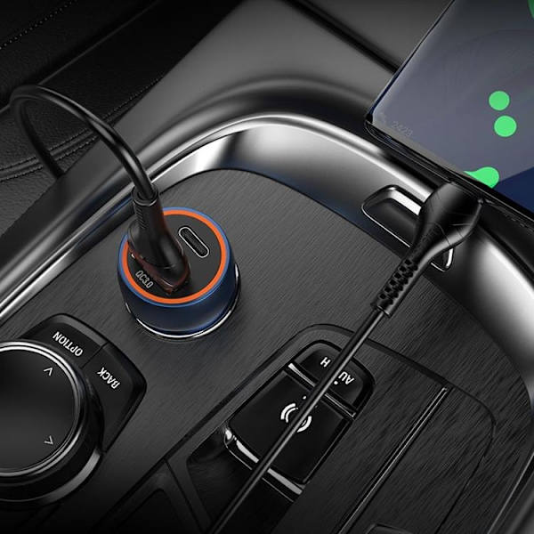 Hoco Billaddare 20W USB-A/USB-C Z46A - Safirblå Blå