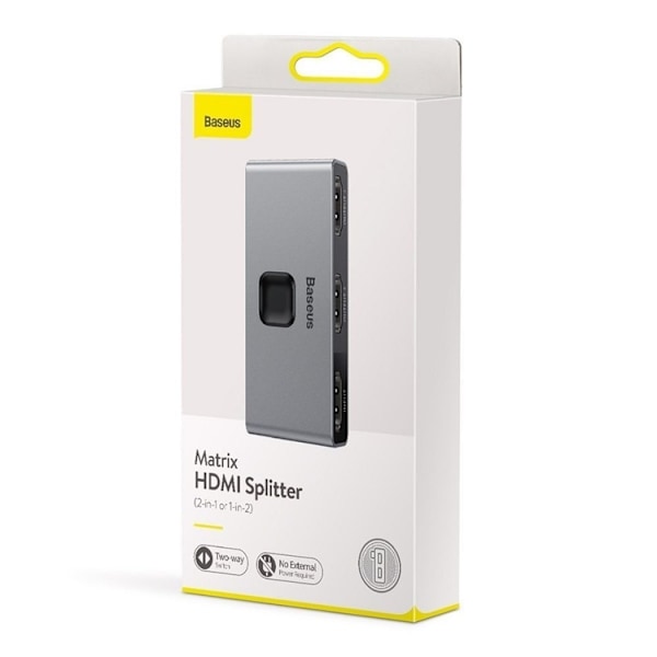 Baseus Hub Adaptrar HDMI Splitter - Grå