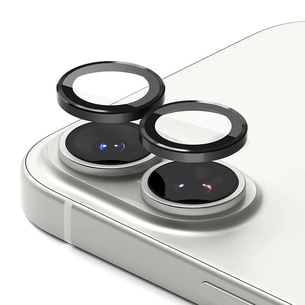 Ringke [2-Pack] iPhone 17 Härdat Glas Kameraskydd - Svart Svart