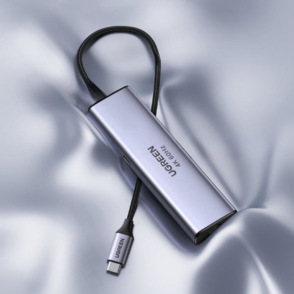 Ugreen 5in1 Multifunctional HUB USB-C 100W - Grå