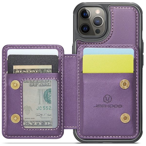 JEEHOOD J05 Mobilskal till iPhone 12 Pro Max Läder MobilLila