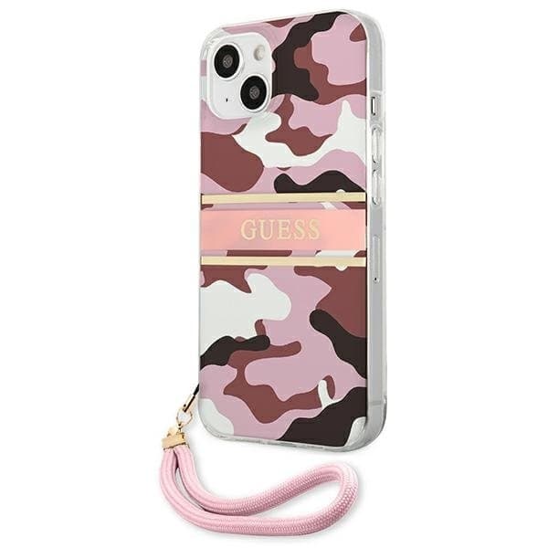 Guess Camo Strap Collection Skal iPhone 13 mini - Rosa Pink