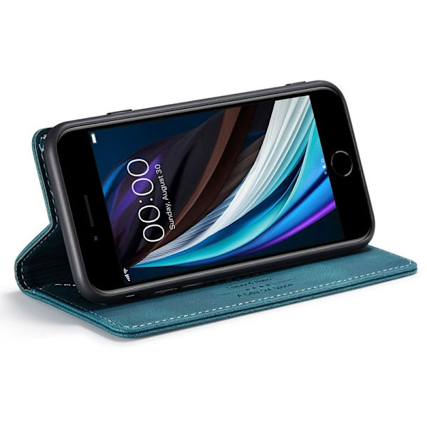 AUTSPACE A01 iPhone 6/7/8/SE (2020) Plånboksfodral Konstläder - Blå