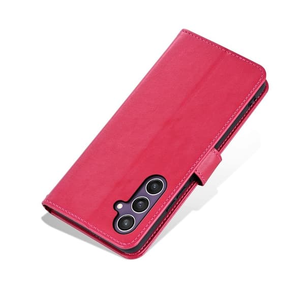 AZNS Samsung Galaxy S26 Plus Plånboksfodral Konstläder Ställ - Röd