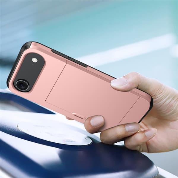 AMORUS Mobilskal till iPhone Air Med Glidande Korthållare - Silver Silver