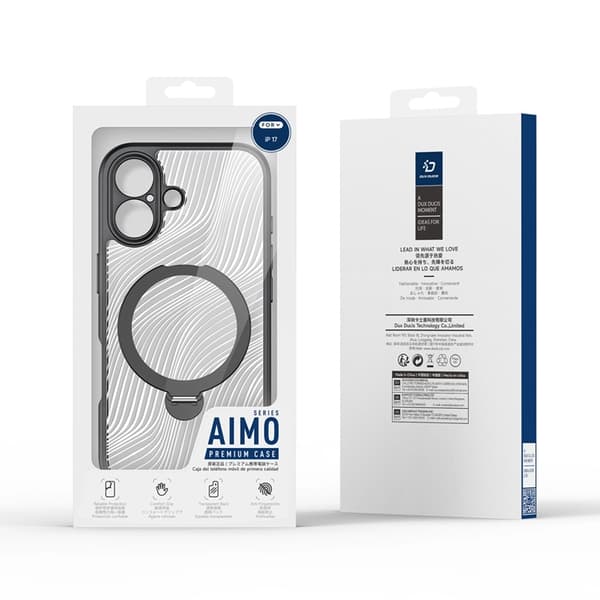 Dux Ducis iPhone 17 MagSafe Aimo Telefontaske med Stativ - Sort Svart