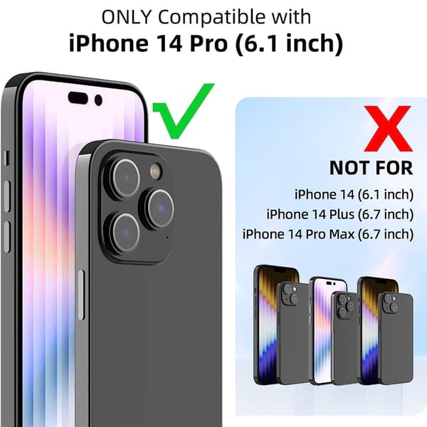 Nillkin iPhone 14 Pro Max Mobilskal Magsafe CamShield Silky - Mørk lilla Lila