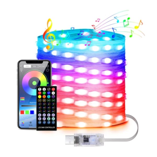 LED String Lights För Juldekoration 10M - Flerfärgad 10M