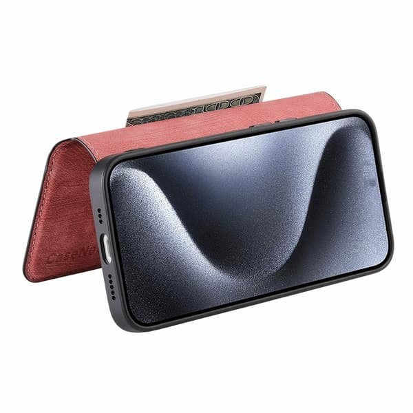 CASENEO MW-03 iPhone 13 Pro Max Plånboksfodral Konstläder - Rosa