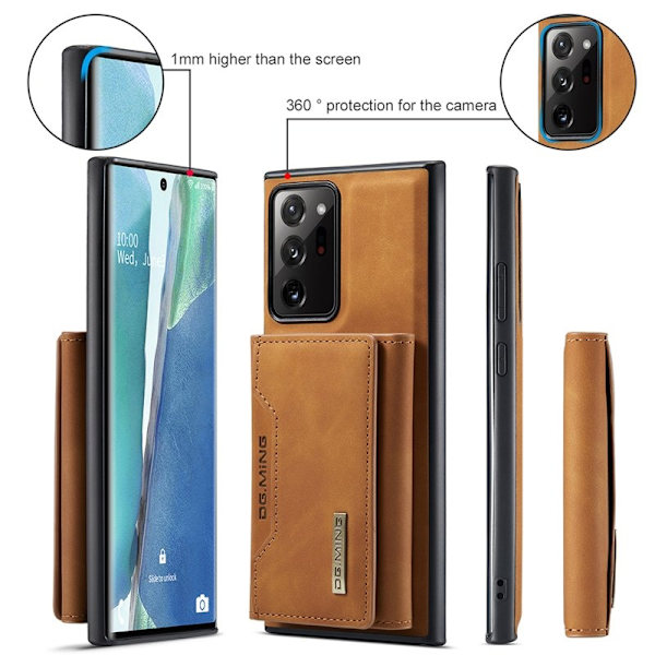 DG.MING Plånboksfodral för Samsung Galaxy Note20 Ultra - Brun