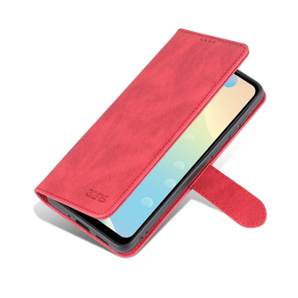 AZNS Samsung Galaxy A33 5G Plånboksfodral i Konstläder - Röd