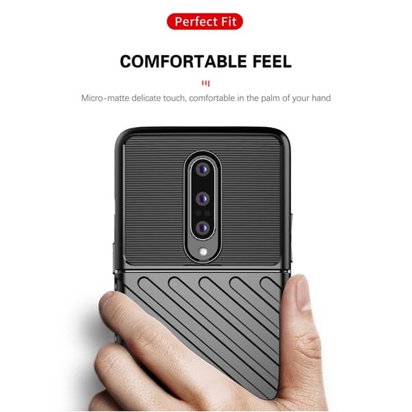 Thunder Twill Texture Skal OnePlus 8 - Svart Black