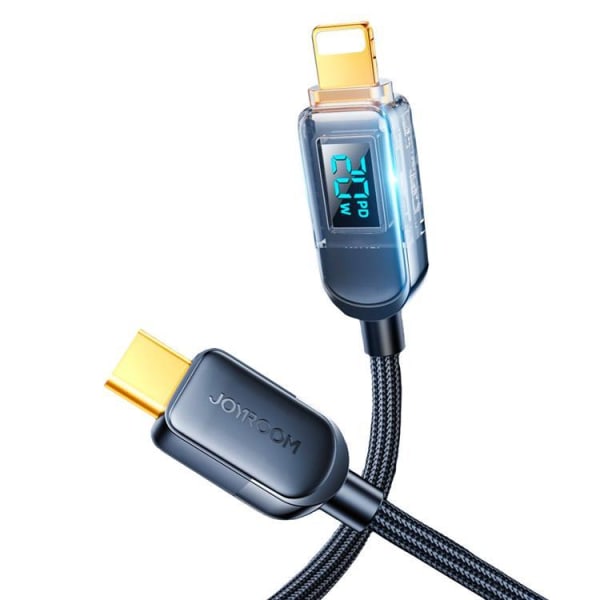 Joyroom-kaapeli USB-C Lightning 20 W Power Display -näyttöön - musta