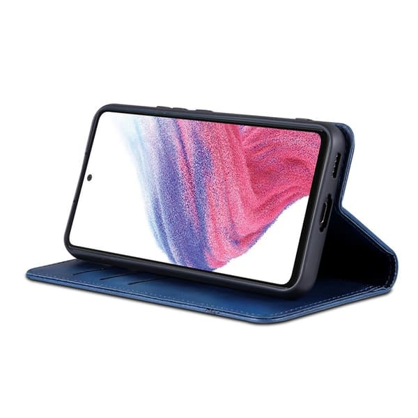AZNS Samsung Galaxy S23 FE Plånboksfodral Flip Konstläder - Blå