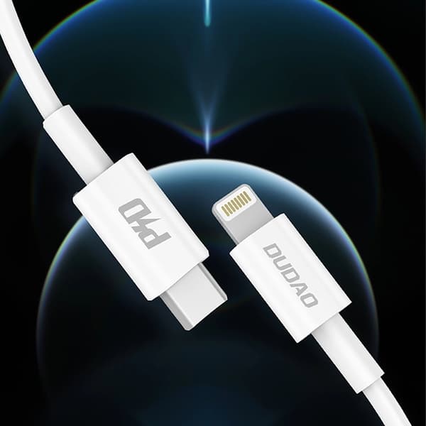 Dudao L6X USB-C - Lightning PD 20W 1m Kabel - Hvid Vit