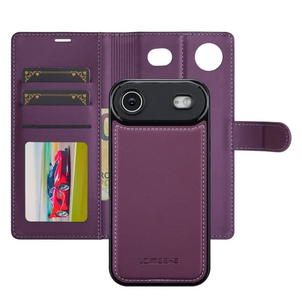 LC.IMEEKE L2 Series iPhone Air Plånboksfodral Konstläder - Lila