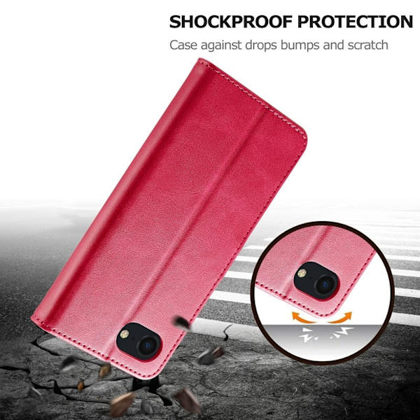 LC.IMEEKE iPhone 16e Plånboksfodral Konstläder - Rosa