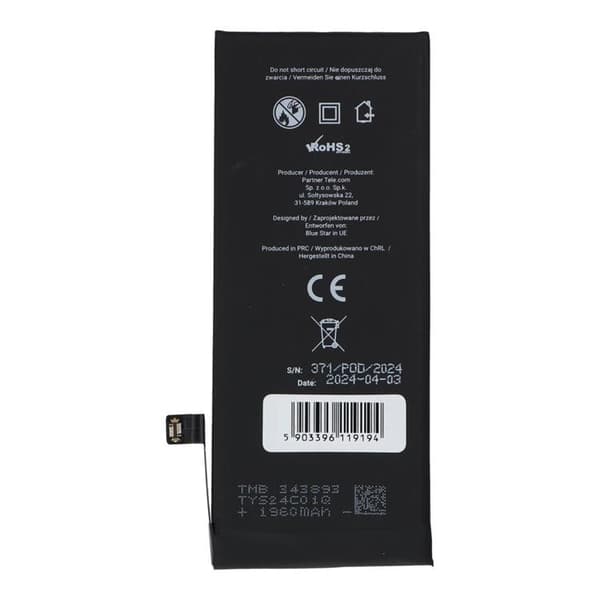 Blå stjerne iPhone SE 2020 Batteri HQ 1821 mAh