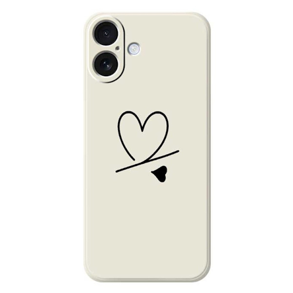 Mobilskal till iPhone 17 Love Pattern Printing Straight - Beige Beige