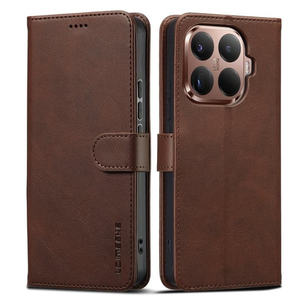 LC.IMEEKE Xiaomi 15T Pro Plånboksfodral Konstläder - Brun