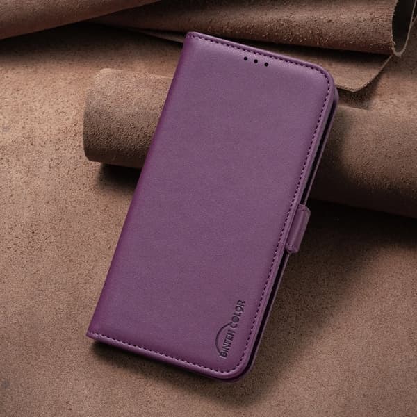 BINFEN Samsung Galaxy S26 Pro Plånboksfodral Konstläder Flip Folio - Mörklila