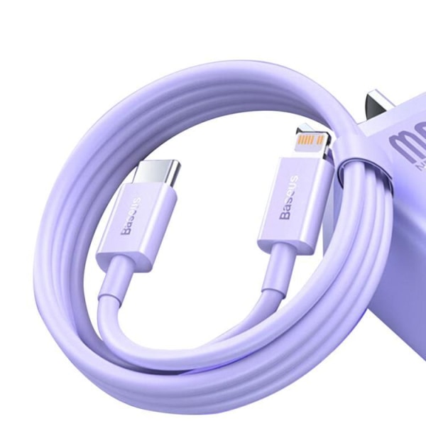 Baseus Superior USB-C til Lightning-kabel 20W 1m - Lilla