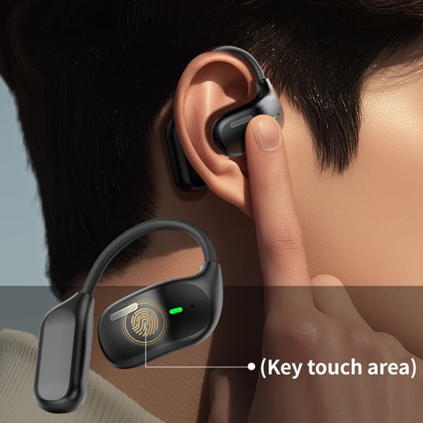 Trådlösa Bluetooth-Hörlurar Sports Ear-hook LX-80 Beige