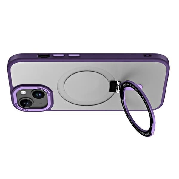 iPhone 15 Plus Mobilskal Magsafe Kickstand - Lilla Lila