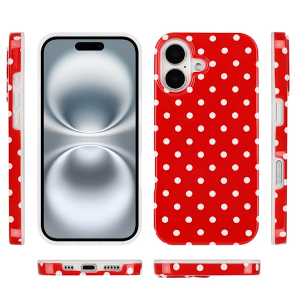 Mobilskal till iPhone 17 Dot Design Imd Tpu Röd
