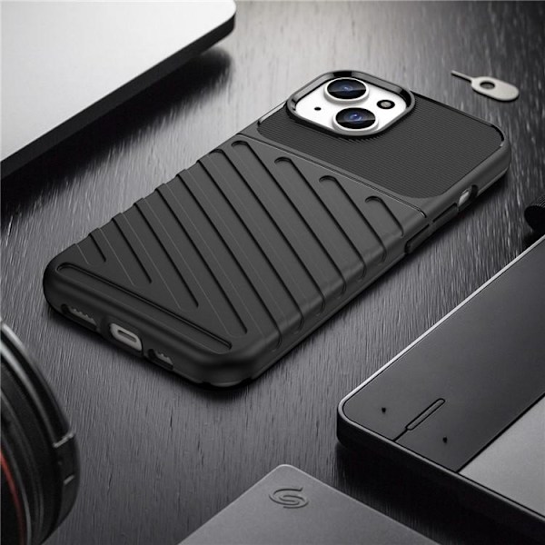 iPhone 15 Mobilskal Twill Thunder - Svart Svart