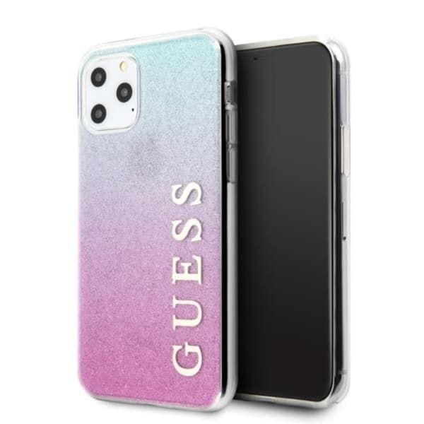 Guess Glitter Gradient Cover iPhone 11 Pro Max - Rosa/Blå Blå