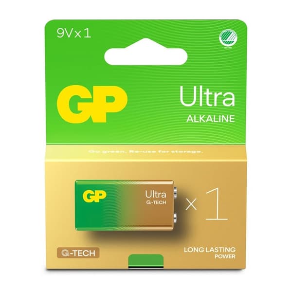 GP Batteri Ultra Alkaline 9V 1-Pakke