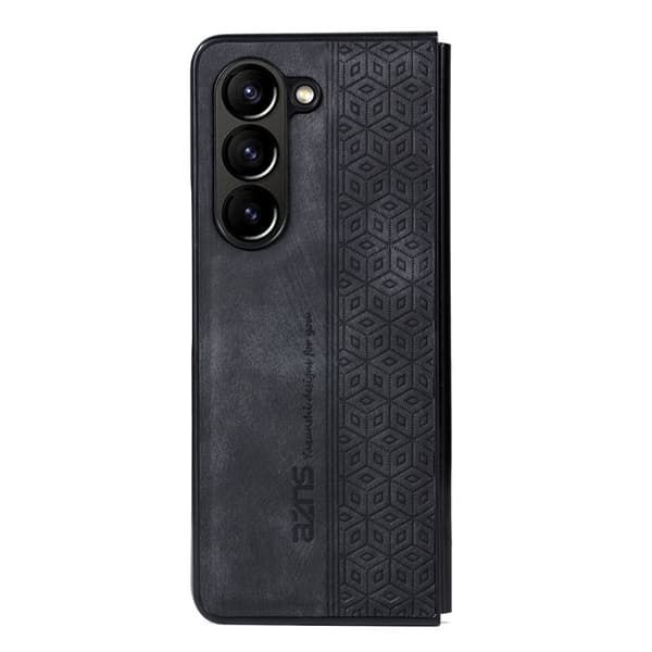 AZNS Samsung Galaxy Z Fold5 Plånboksfodral Konstläder - Svart