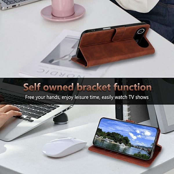 AZNS iPhone Air Plånboksfodral Konstläder - Svart