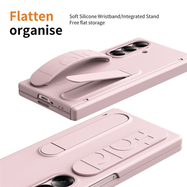 Mobilskal till Galaxy Z Fold 7 Kickstand Armband - Rosa Rosa