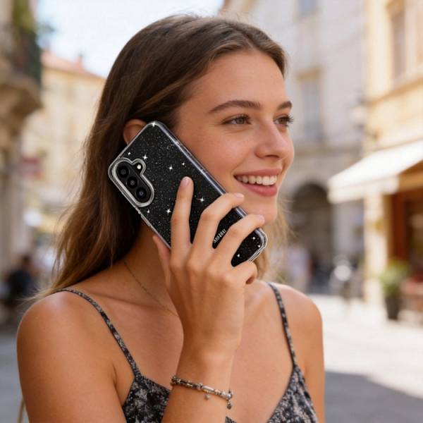 Tech-Protect Mobilskal För Galaxy A27 Flexair - Glitter Transparent