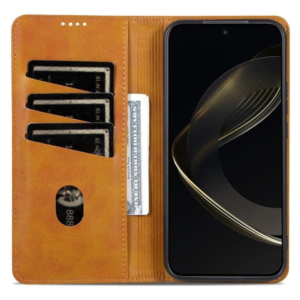 AZNS Xiaomi 17 Pro Max Plånboksfodral Konstläder - Brun