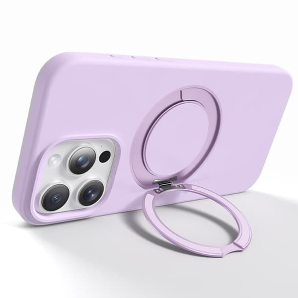 Mobilskal till iPhone 16 Pro Max MagSafe Silikon Roterande - Gul Gul