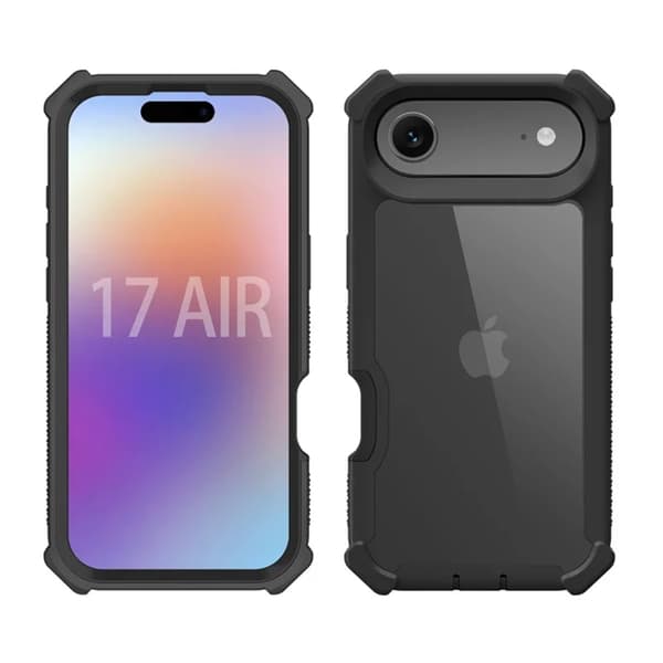 Mobilskal till iPhone 17 Air TPU + PC Shockproof - Svart Svart