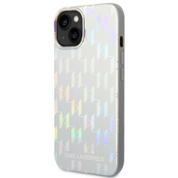 Karl Lagerfeld iPhone 14 Plus Skal Monogram Iridescent - Sølv