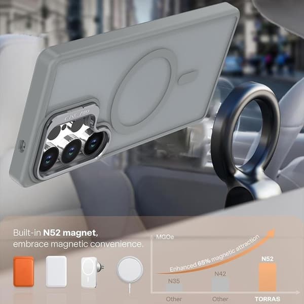 Mobilskal till Galaxy S24 Ultra MagSafe Kickstand - Grå Grå
