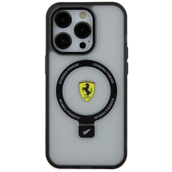 Ferrari Mobilskal till iPhone 15 Pro Magsafe Ring Stand 2023 - Clear Transparent