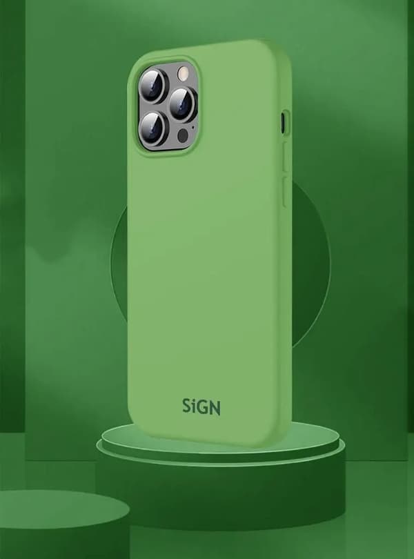 SiGN iPhone 14 Pro Max Skal Liquid Silicone - Jade grön Grön