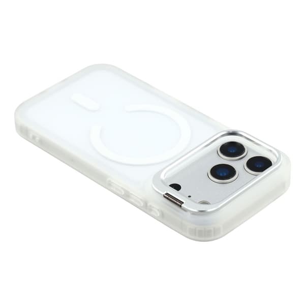 Mobilskal till iPhone 17 Pro MagSafe Lins Kickstand - Transparent Vit Vit