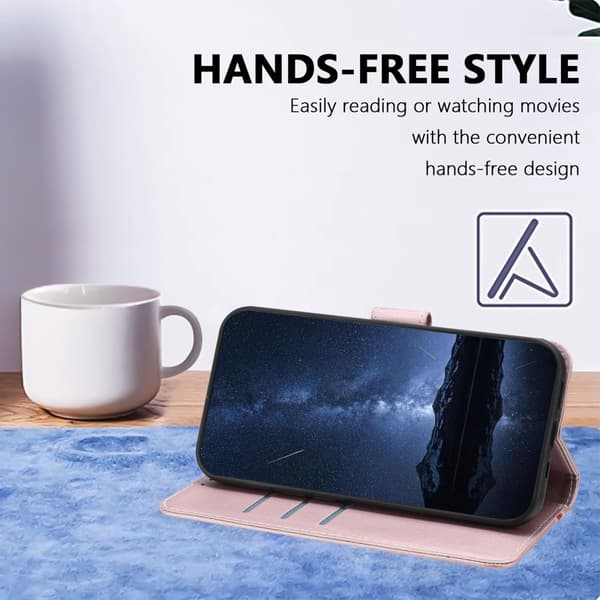 Plånboksfodral för Samsung Galaxy S26 Plus Magnetiskt Konstläder - Roséguld
