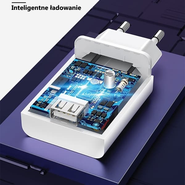 USAMS vægoplader 1xUSB T22 18W 3A QC3.0 (US-CC083) - Hvid